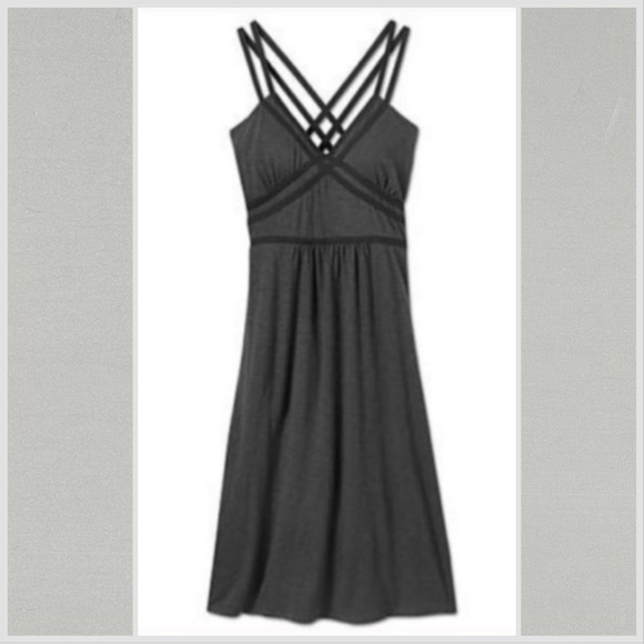 ATHLETA crisscross strappy sundress in chocolate brown, S. - Picture 8 of 10